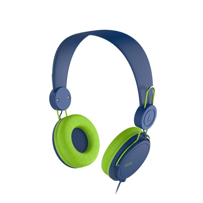 HAVIT On-Ear Wired Headphones Blue/Green