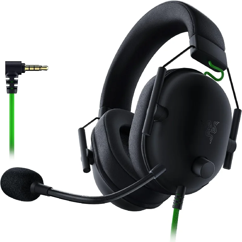 Razer BlackShark V2 Special Edition Wired Gaming Headset, THX Spatial Audio, HyperClear Cardioid Mic with USB Sound Card, Advanced Passive Noise Cancellation - Classic Black