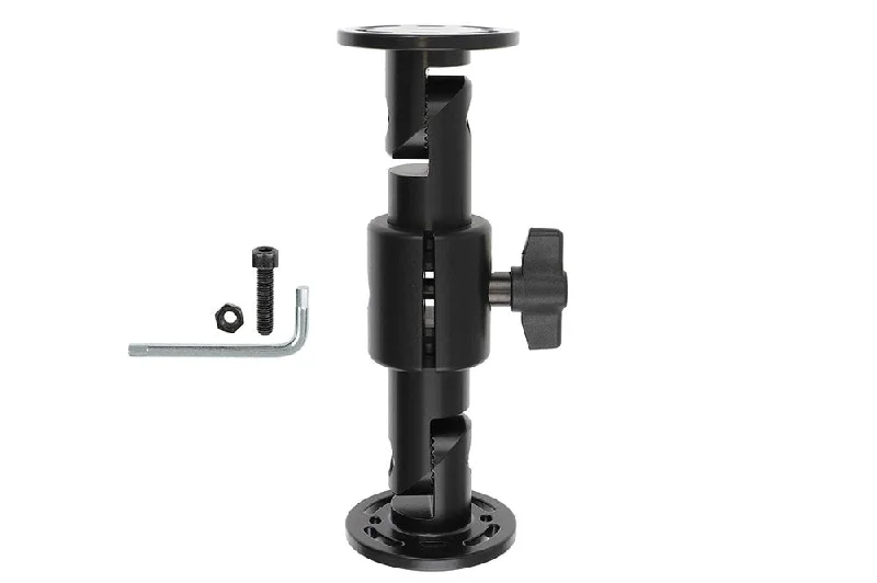 Heavy-Duty Pedestal Swivel Mount - 7.4" with Interlocking Teeth (M4 Round Bases)