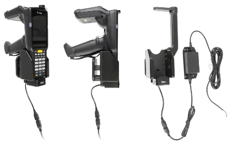 Charging Cradle with Top Support, Vibration Dampers and Hard-Wired Power Supply for Zebra MC3330R