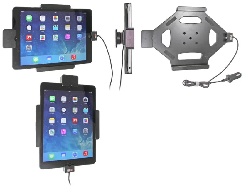 iPad Spring Lock Charging Holder with USB Cigarette Lighter Plug