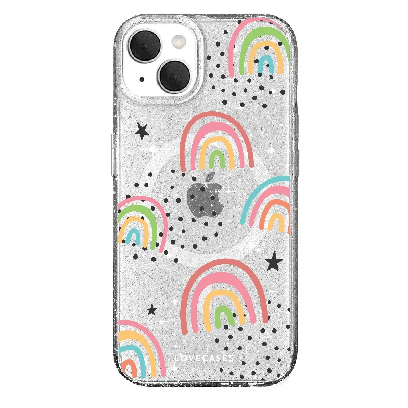 Abstract Rainbow Glitter Tough Case