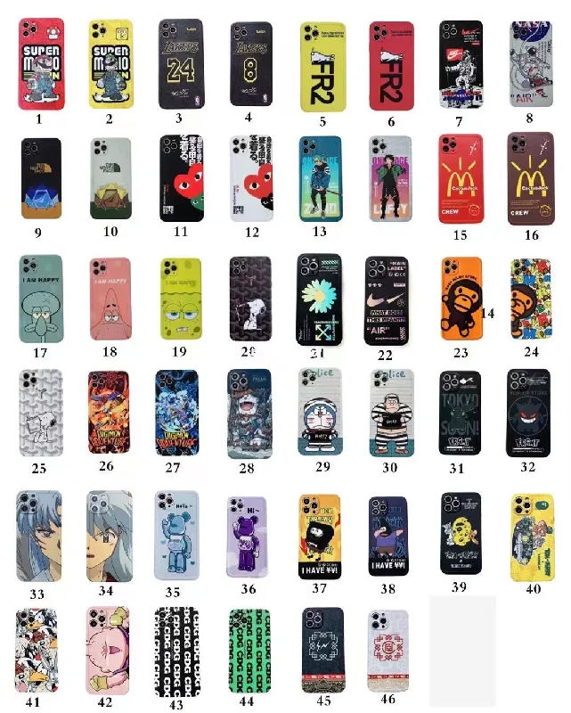 Cartoon Silicone phone case for all iphone models