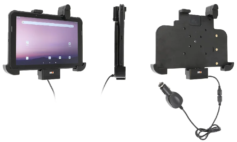 Charging Cradle with Tilt Swivel, Spring Lock, and Cigarette Lighter Adapter for Honeywell EDA10A (Bare Tablet without Rotating Hand Strap)