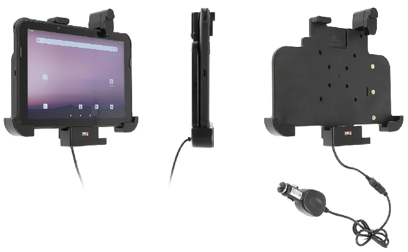 Charging Cradle with Tilt Swivel, Spring Lock, USB host port and Cigarette Lighter Adapter for Honeywell EDA10A (Bare Tablet without Rotating Hand Strap)