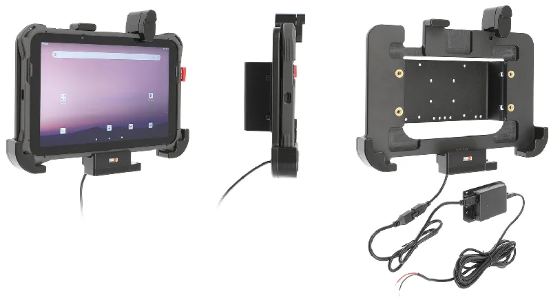 Charging Cradle with Tilt Swivel, Spring Lock, USB Host Port and Hard Wire Power Supply Adapter for Honeywell EDA10A (with Protective Boot and Hand Strap)