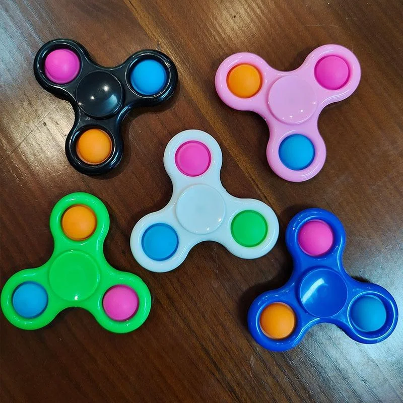 Colorful pop it finger fidget toys push popit anti stress simpl dimpl fidget spinner