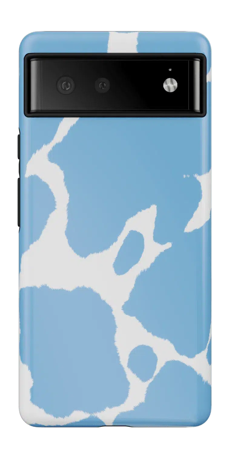 Current MOOd | Light Blue Cow Print Google Pixel Case