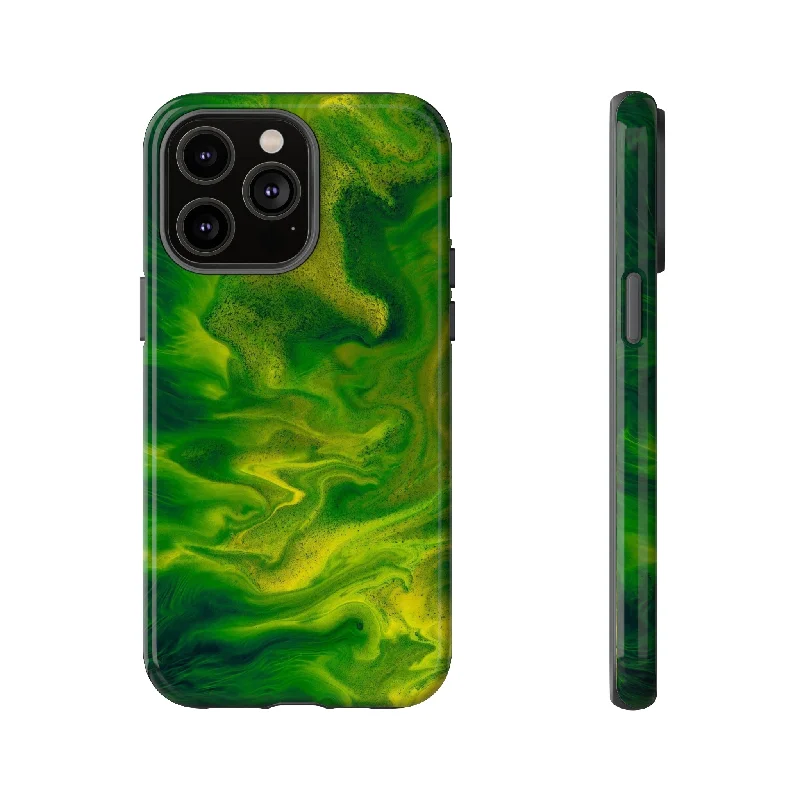 Green Smoke Ink Art - Protective Phone Case