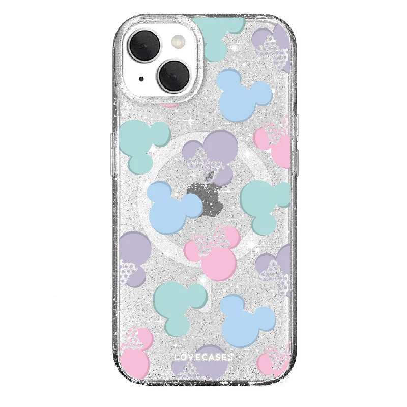 Pastel Mickey&Minnie Glitter Tough Case