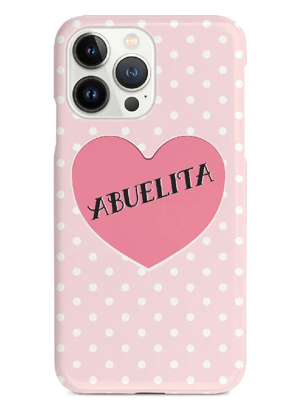 Abuelita - Polka Dot Heart - White Case