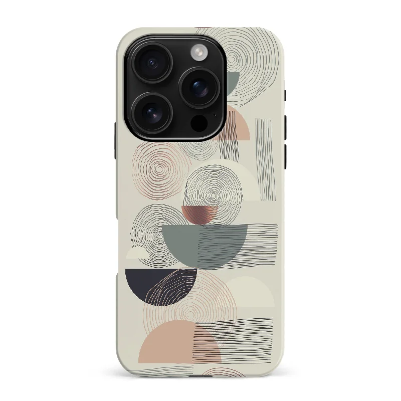 Artistic Circles & Lines Abstract Phone Case