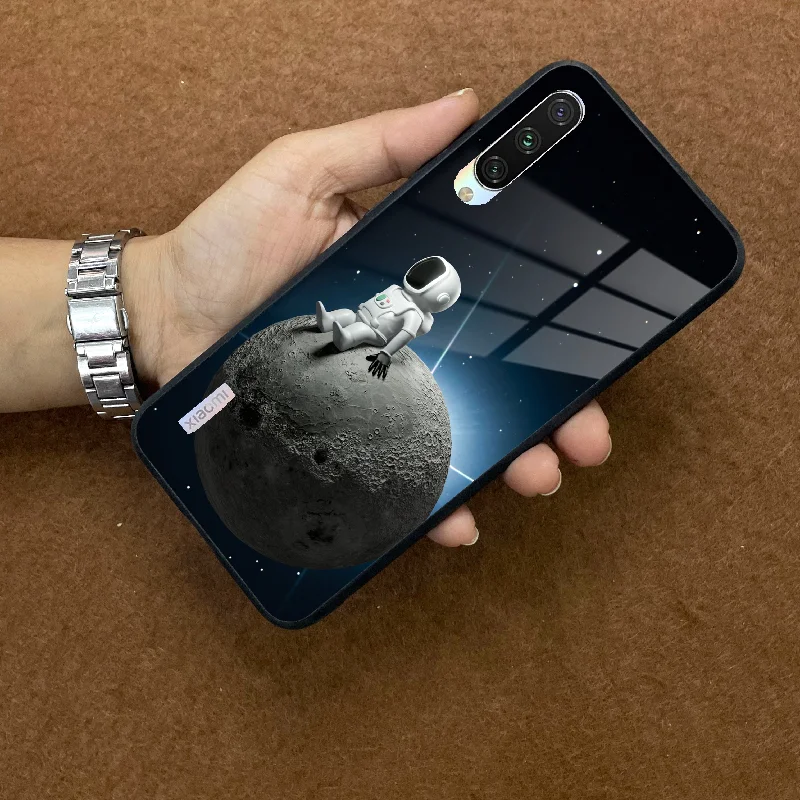 Astronod Moon Glass Case Cover For Redmi/Xiaomi