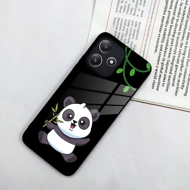 Black Panda Glass Phone Case For Redmi/Xiaomi