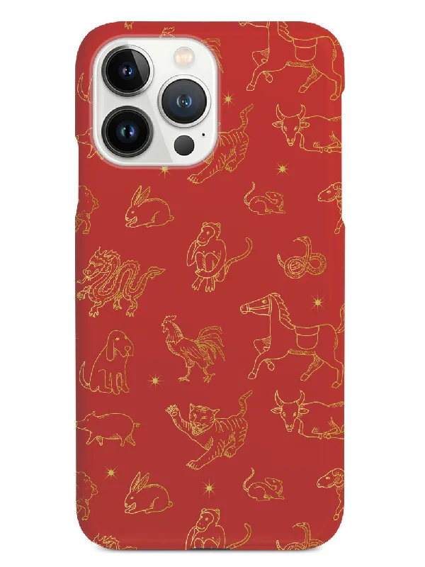 Chinese Zodiac Pattern - Black Case