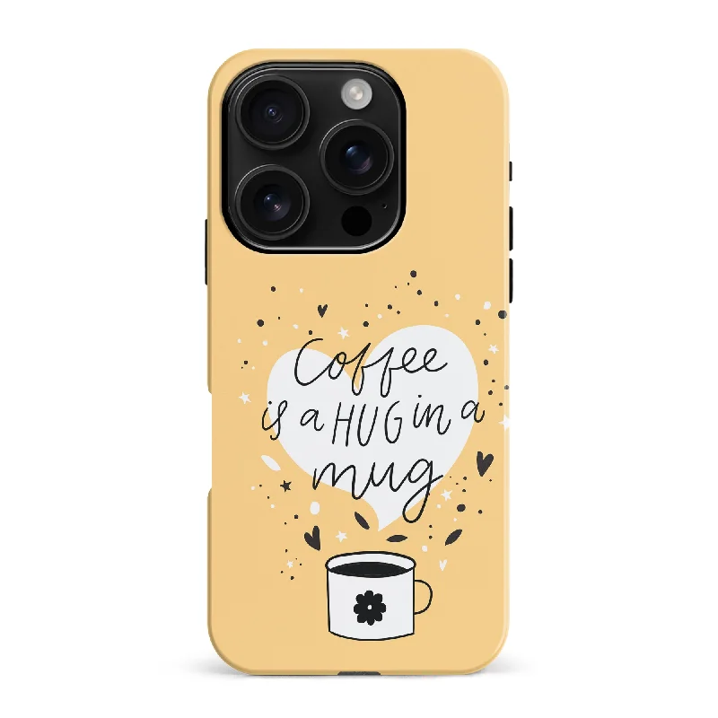 Coffee is a Hug in a Mug Phone Case - Yellow