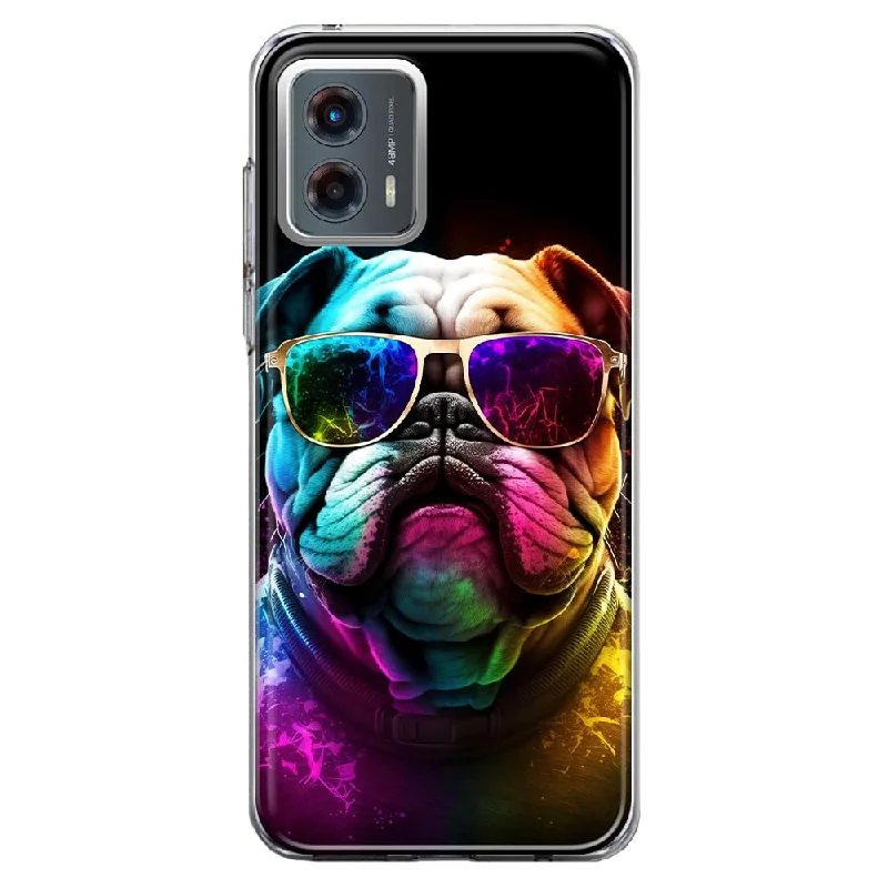 Neon Rainbow Glow Bulldog