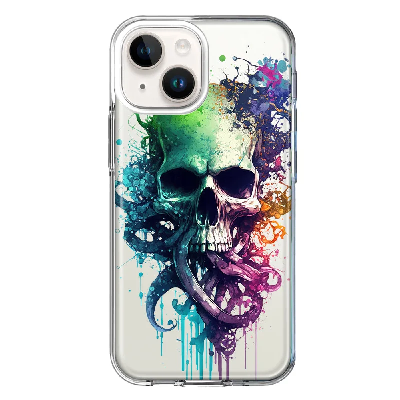 For Apple iPhone 15 Fantasy Octopus Tentacles Skull Case Cover