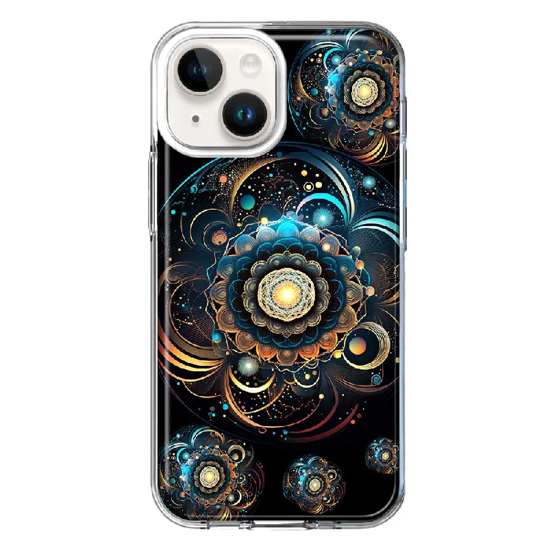 For Apple iPhone 15 Mandala Geometry Abstract Multiverse Pattern Case Cover