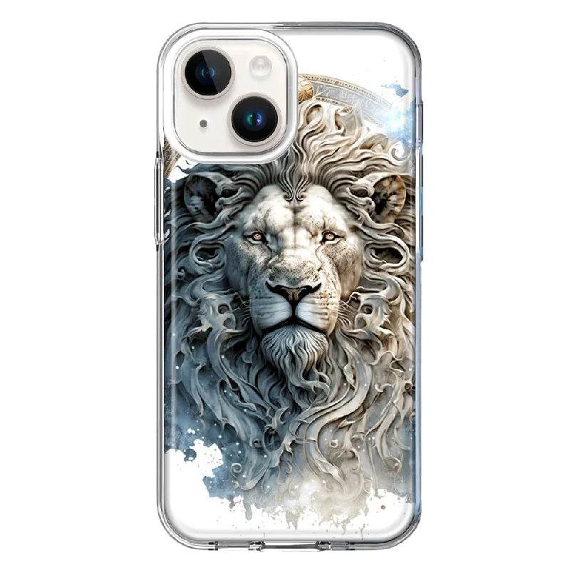 For Apple iPhone 15 Plus Abstract Lion Sculpture Case Cover