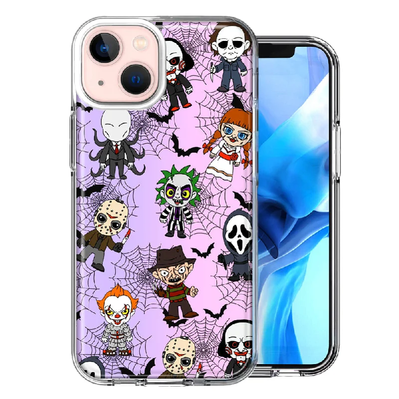 For Apple iPhone 15 Plus Classic Haunted Horror Halloween Nightmare Characters Spider Webs Case Cover