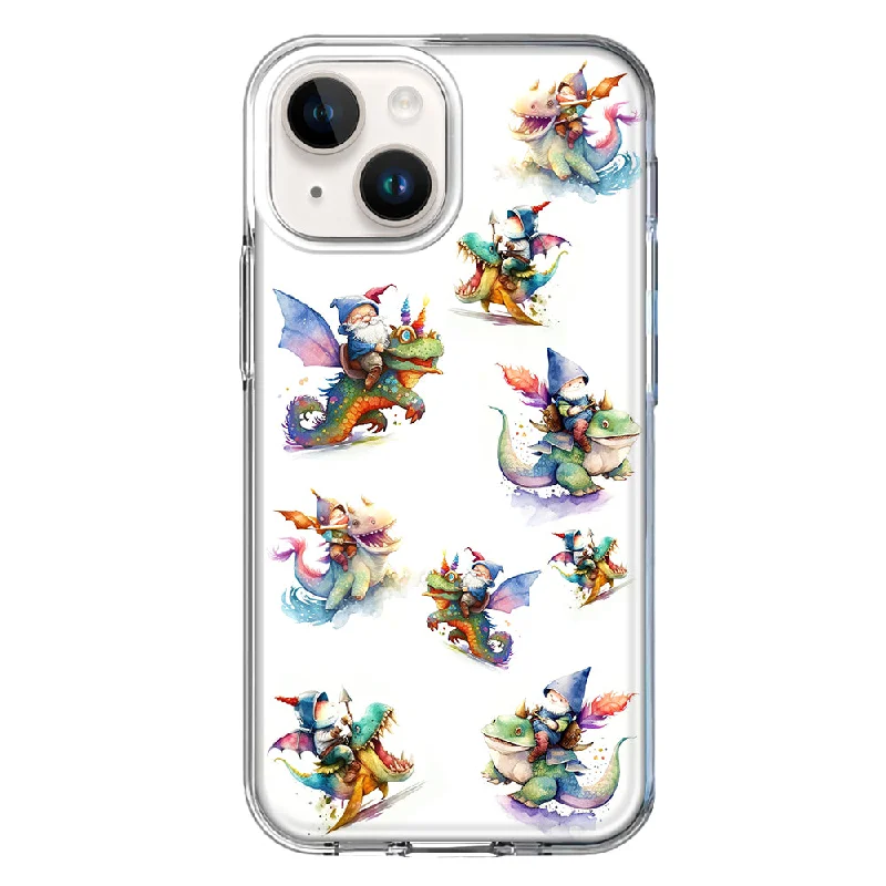 For Apple iPhone 15 Plus Cute Fairy Cartoon Gnomes Dragons Monsters Case Cover