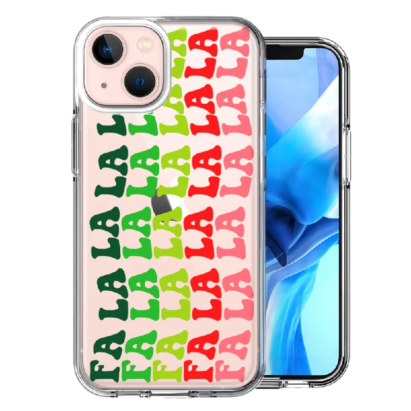 For Apple iPhone 15 Plus Deck The Halls Christmas Carol Falala Festive Lyric Vintage 70s Letters Case Cover