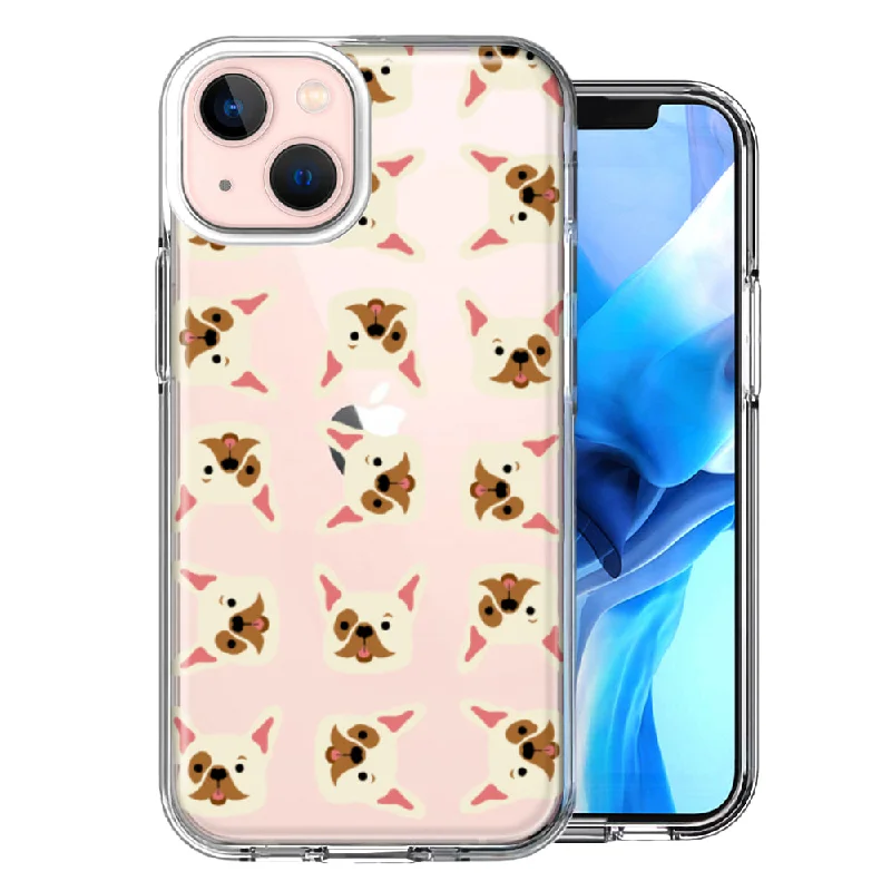 For Apple iPhone 15 Plus Frenchie Bulldog Polkadots Case Cover