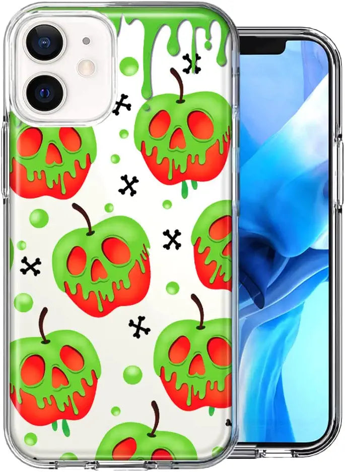 For Apple iPhone 15 Plus Halloween Poison Apple Skulls Spooky Fairy Tales Case Cover