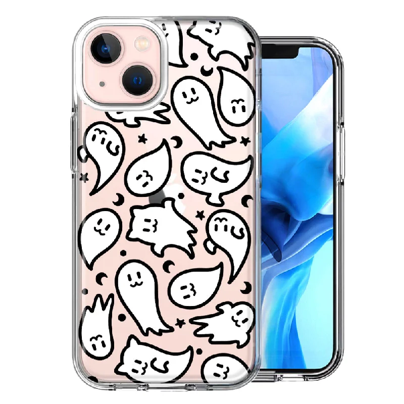 For Apple iPhone 15 Plus Kawaii Manga Cute Halloween Ghosts Spirits Case Cover