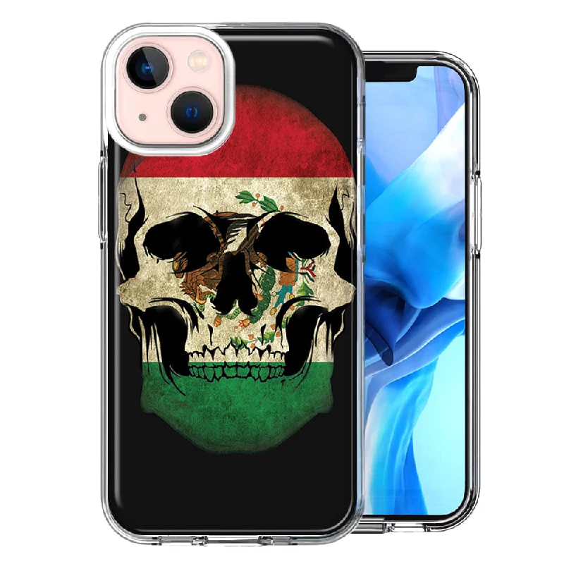 For Apple iPhone 15 Plus Mexico Flag Skull Case Cover