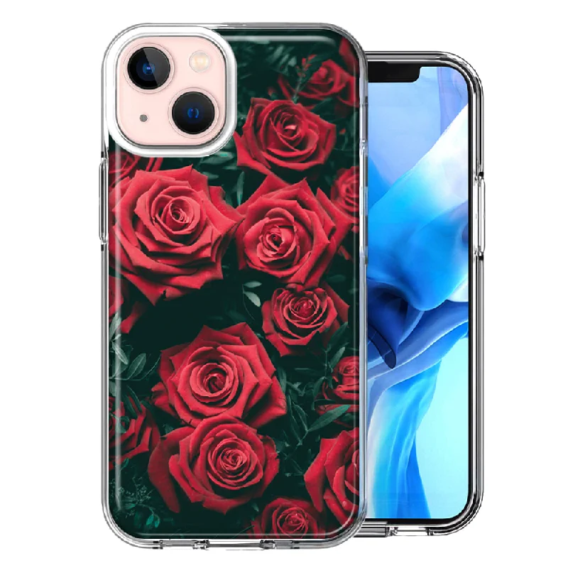 For Apple iPhone 15 Plus Red Roses Case Cover