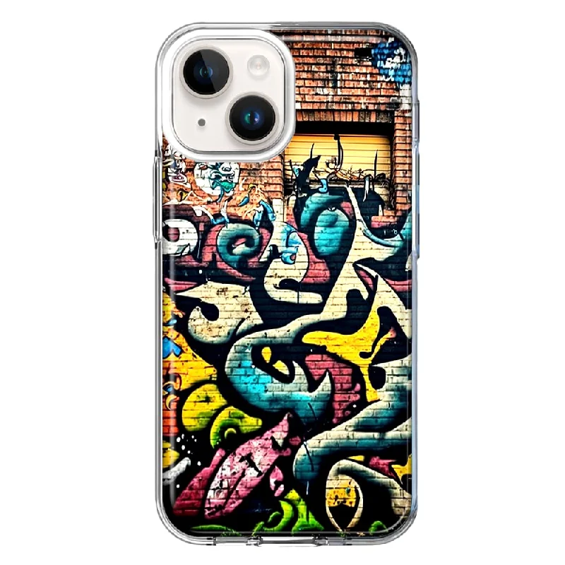 For Apple iPhone 15 Plus Urban Graffiti Wall Art Painting Case Cover