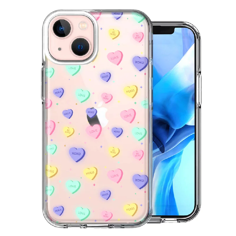 For Apple iPhone 15 Plus Valentine's Day Heart Candies Case Cover