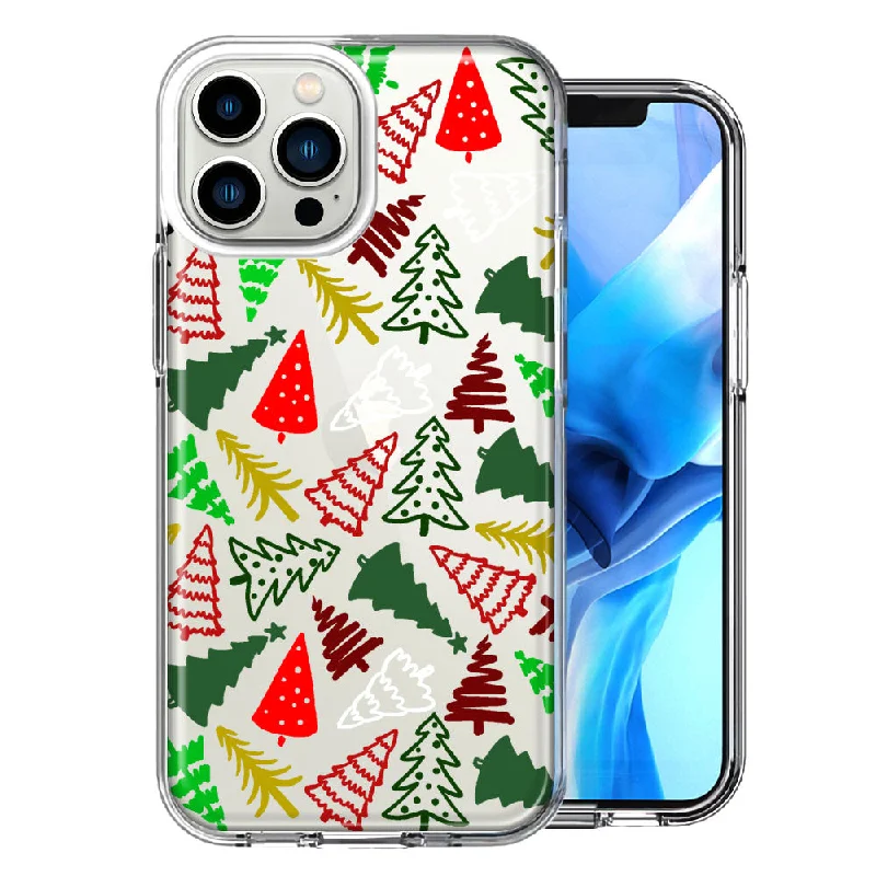 For Apple iPhone 15 Pro Christmas Trees Holiday Festive Winter By BillyElleCo Double Layer Phone Case Cover