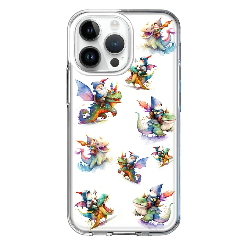 For Apple iPhone 15 Pro Cute Fairy Cartoon Gnomes Dragons Monsters Design Hybrid Protective Phone Case Cover