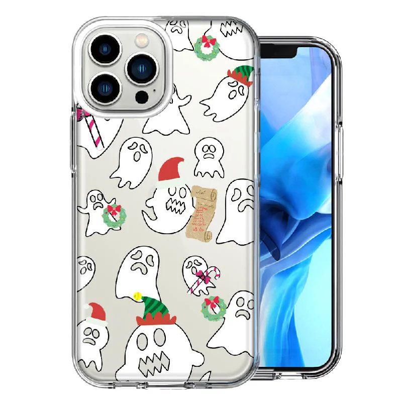 For Apple iPhone 15 Pro Halloween Christmas Ghost Design Double Layer Phone Case Cover