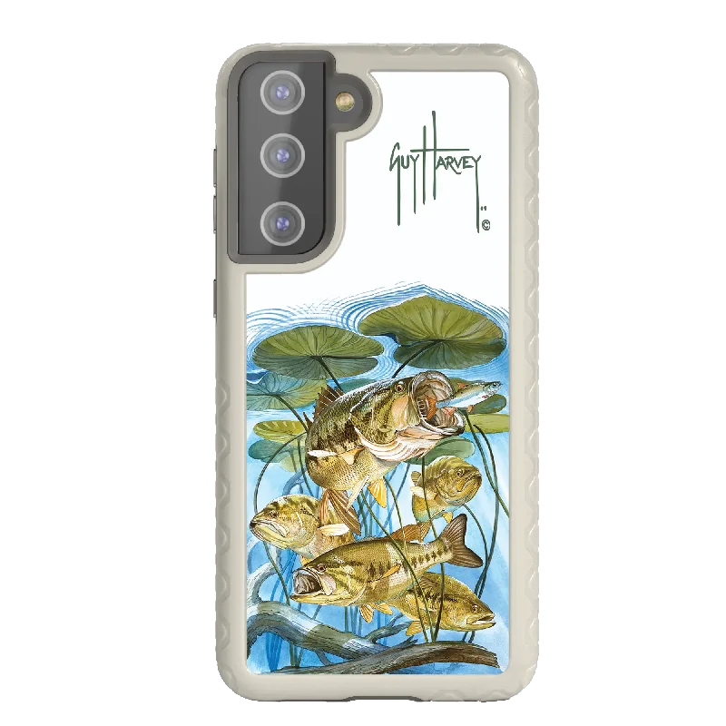 Guy Harvey Fortitude Series for Samsung Galaxy S21 Plus - Five Largemouth Under Lilypads