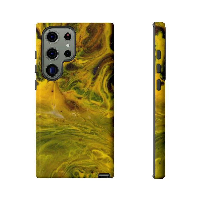 Liquid Yellow Ink Art Android Case - Protective Phone Case