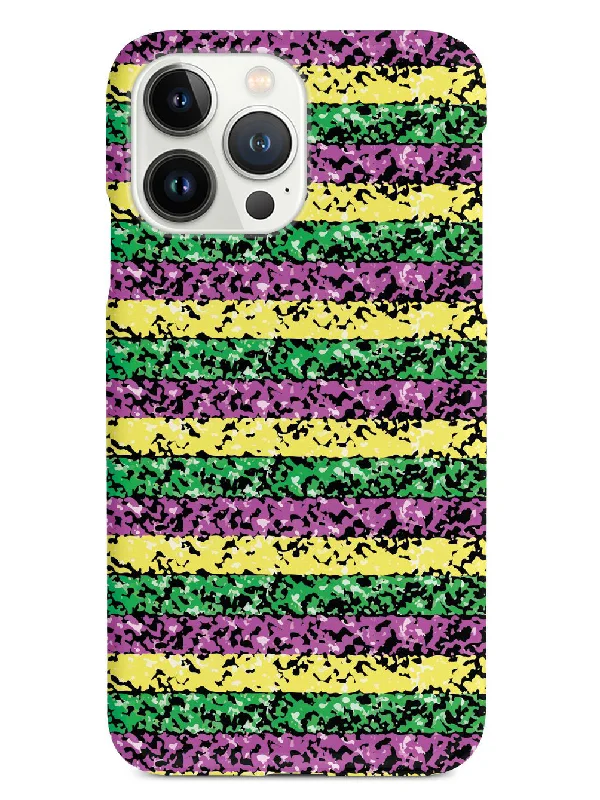 Mardi Gras Textured Pattern - Black Case