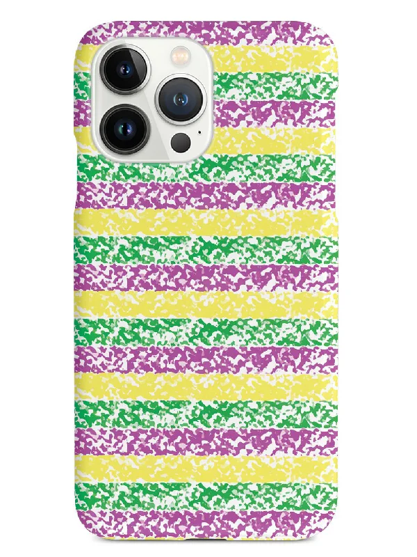 Mardi Gras Textured Pattern - White Case