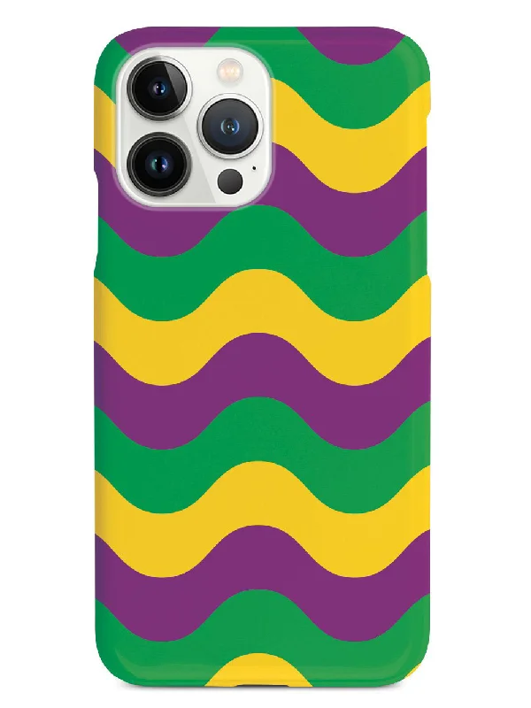 Mardi Gras Wave Pattern - Black Case