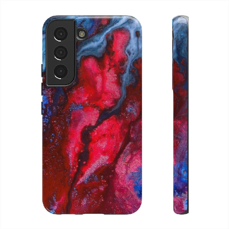 Neon Red Ink Art Android Case - Protective Phone Case