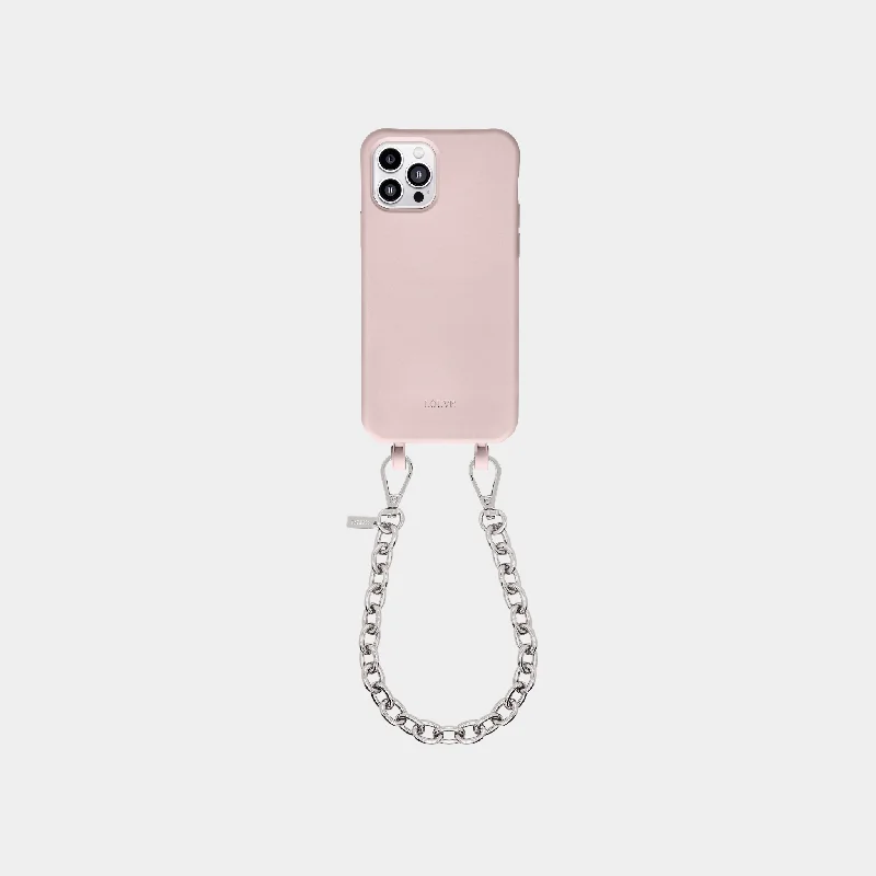 Pink Phone Case + Silver-Plated Wristlet