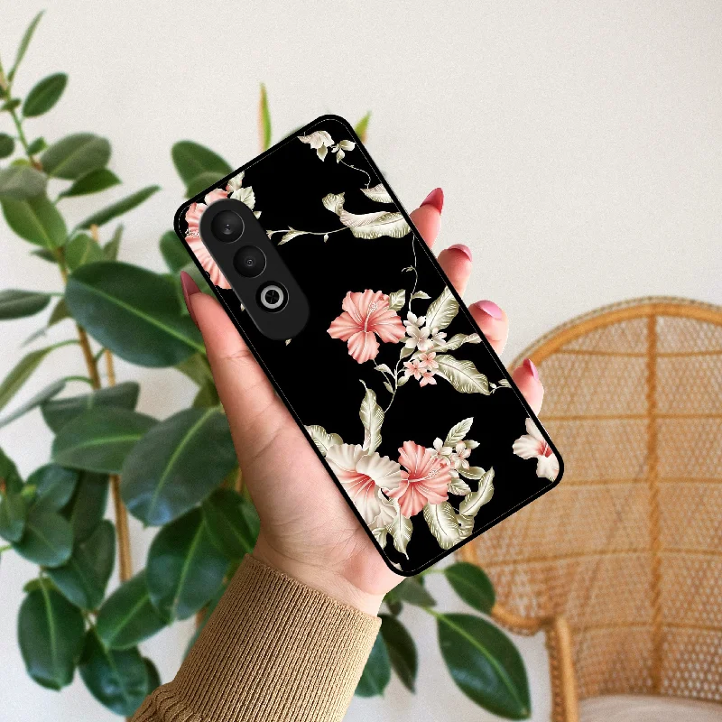 Retro Floral Glass Phone Case And For OnePlus