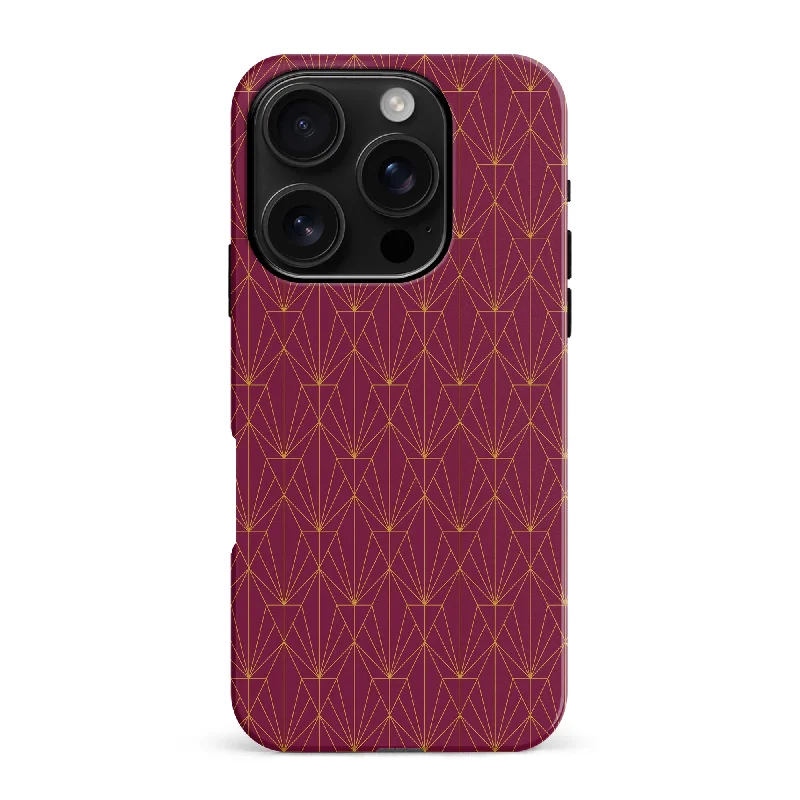 Showcase Art Deco Phone Case - Maroon