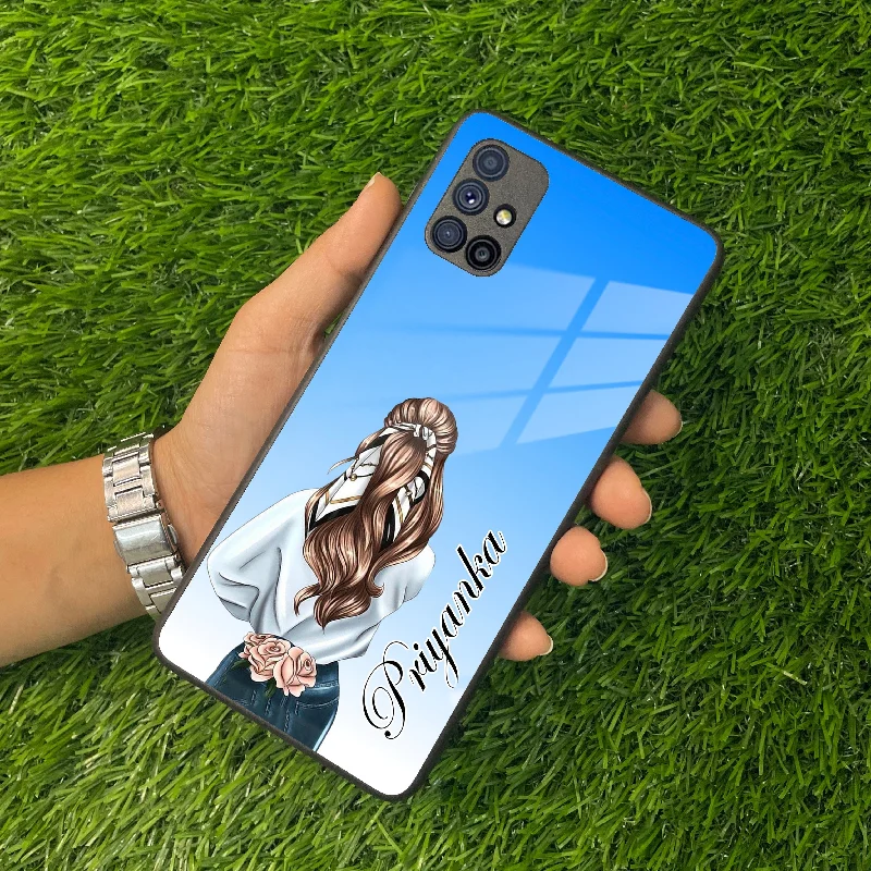 Styles Girl  Customize Name Glass Case For Samsung