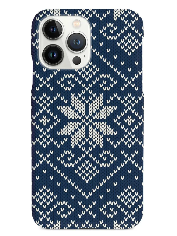 Blue and White Sweater Texturized - Black Case