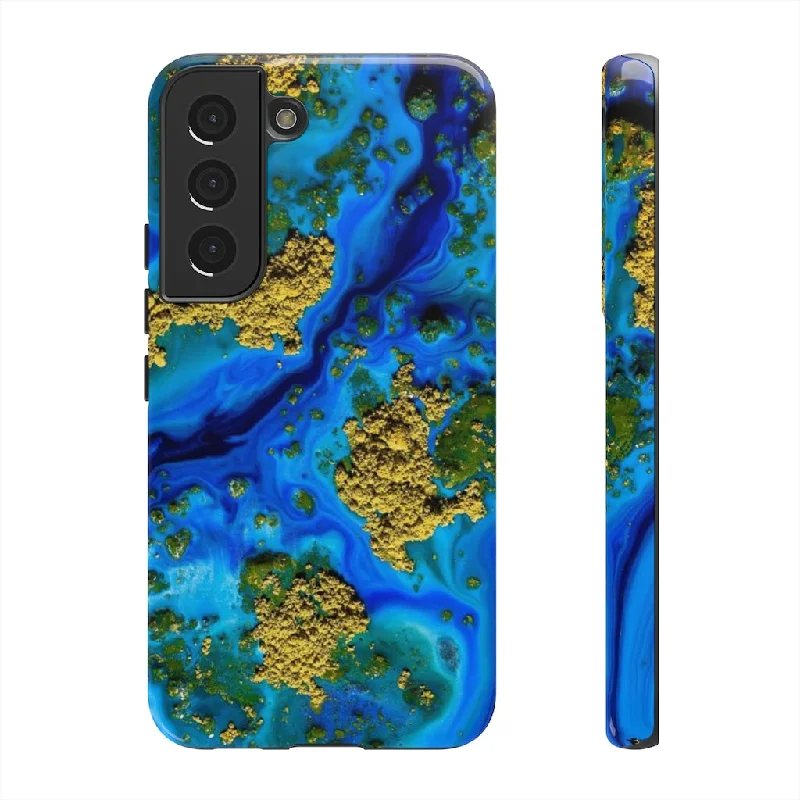 Blue Clear Ocean Ink Art Android Case - Protective Phone Case