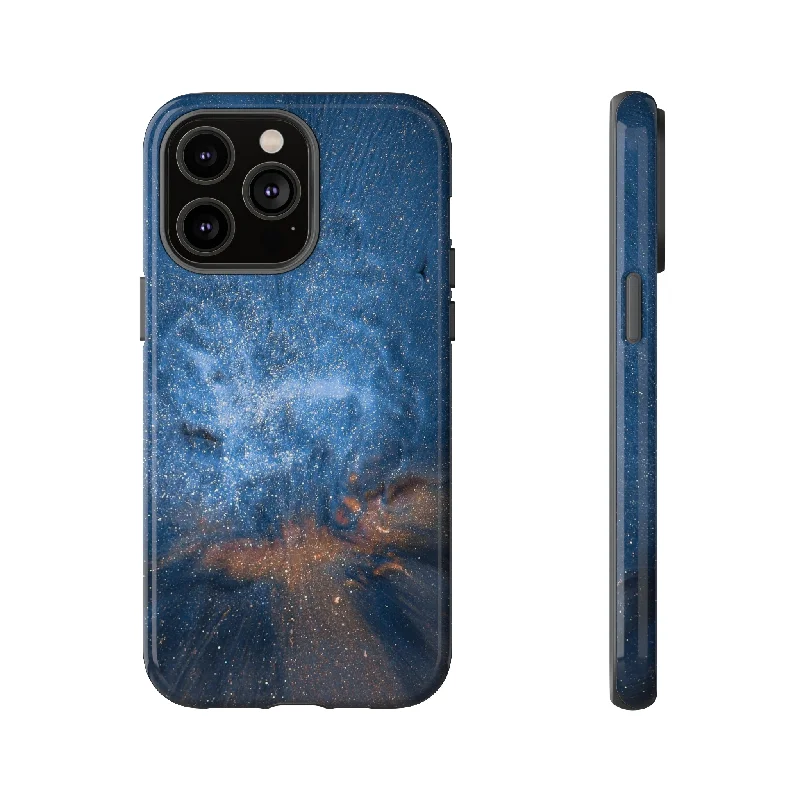 Blue Stardust Ink Art - Protective Phone Case